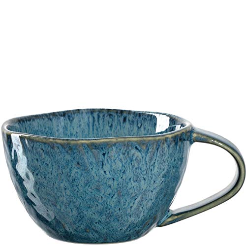 Leonardo Matera Kaffee-Tasse, 1 Stück, spülmaschinengeeignete Keramik-Tasse, 1 mikrowellenfester Becher, Tasse aus Steingut, blau, 290 ml, 018588 von LEONARDO HOME