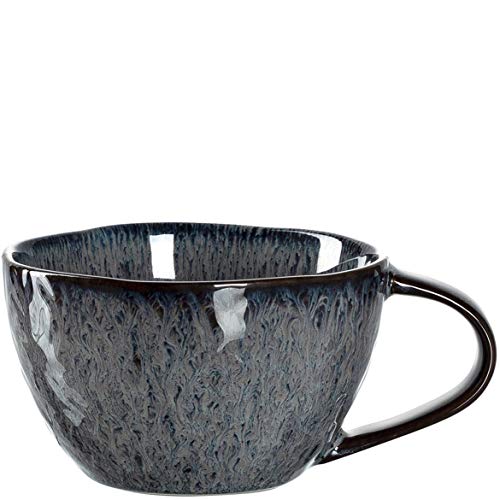 Leonardo Matera Kaffee-Tasse, 1 Stück, spülmaschinengeeignete Keramik-Tasse, 1 mikrowellenfester Becher, Tasse aus Steingut, grau, 290 ml, 018586 von LEONARDO HOME