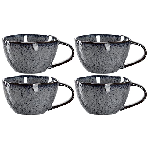 LEONARDO HOME 018586 MATERA Keramiktasse 290 ml anthrazit 4er-Set, Keramik von LEONARDO HOME