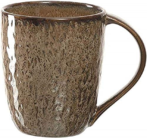 Leonardo Matera Keramik-Tasse 1 Stück, spülmaschinengeeignete Kaffee-Tasse, 1 mikrowellenfeste Tee-Tasse, Becher mit Glasur, beige 430 ml, 018538 von LEONARDO HOME