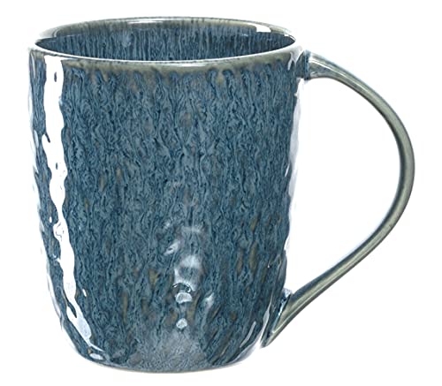 Leonardo Matera Keramik-Tasse 1 Stück, spülmaschinengeeignete Kaffee-Tasse, 1 mikrowellenfeste Tee-Tasse, Becher mit Glasur, blau 430 ml, 018548 von LEONARDO HOME