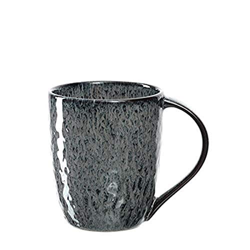 Leonardo Matera Keramik-Tasse 1 Stück, spülmaschinengeeignete Kaffee-Tasse, 1 mikrowellenfeste Tee-Tasse, Becher mit Glasur, grau 430 ml, 018563 von LEONARDO HOME