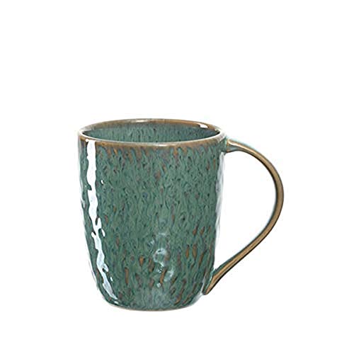 Leonardo Matera Keramik-Tasse 1 Stück, spülmaschinengeeignete Kaffee-Tasse, 1 mikrowellenfeste Tee-Tasse, Becher mit Glasur, grün 430 ml, 018543 von LEONARDO HOME
