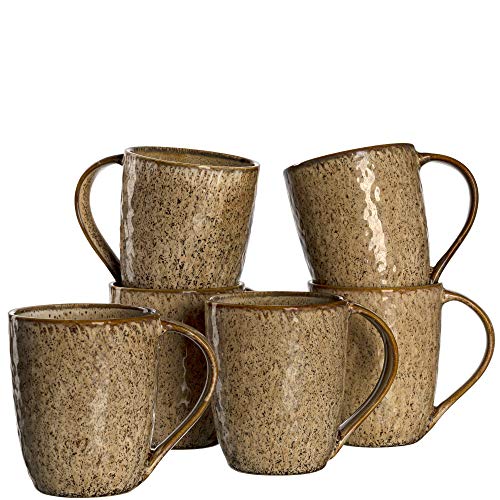 LEONARDO HOME 018538 MATERA 6er Set Becher, Keramik, beige von LEONARDO HOME