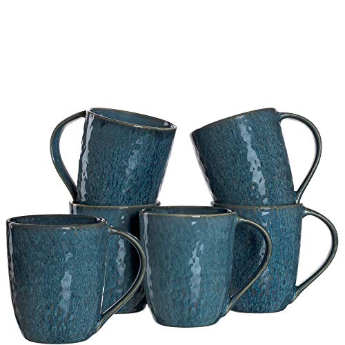 LEONARDO HOME 018548 MATERA 6er Set Becher, Keramik, blau von LEONARDO HOME