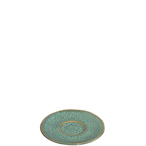 Leonardo Matera Unterteller 1 Stück, spülmaschinengeeigneter Steingut-Unterteller für Espressotassen, 1 Keramik-Untertasse, grün, Ø 11 cm, 018604 von LEONARDO HOME
