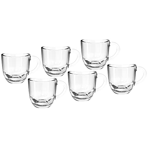 Leonardo Napoli Espresso-Tassen, 6er Set, spülmaschinengeeignete Espresso-Becher, kleine Kaffee-Tasse, mikrowellenfest, 80 ml, 6 Stück, 024201 von LEONARDO HOME