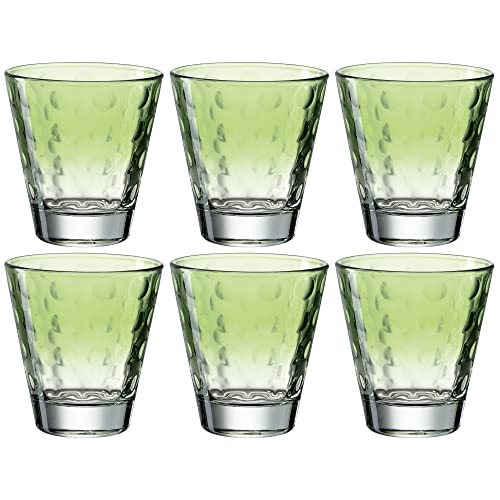 LEONARDO HOME 025898 Trinkglas OPTIC 6er-Set 215 ml hellgrün, Glas, Grün von LEONARDO HOME