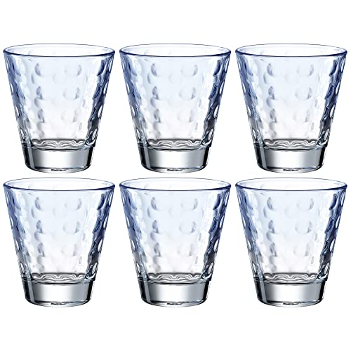 LEONARDO HOME 025894 Trinkglas OPTIC 6er-Set 215 ml hellblau, Glas von LEONARDO HOME