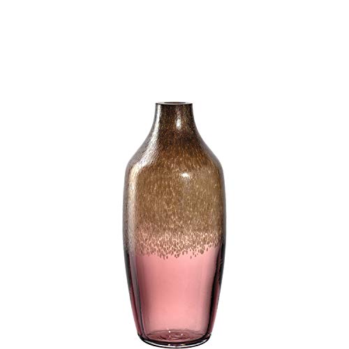 Leonardo Poesia, Solifleurvase aus Glas, burgunder-rot / gold, handgefertigte Glasvase für Einzelblumen, Unikat, Höhe: 30 cm, 071120, 1 Stück von LEONARDO HOME