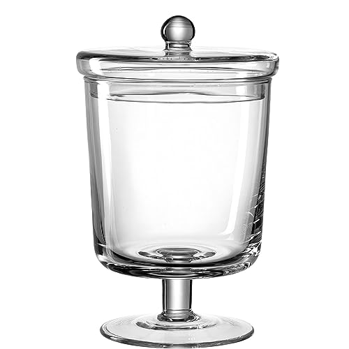 Leonardo - Poesia/Ravenna - Dose auf Fuss/Bonboniere - Glas - Klar - (DxH) 15 x 23,5 cm - Handgefertigtes Unikat von LEONARDO HOME