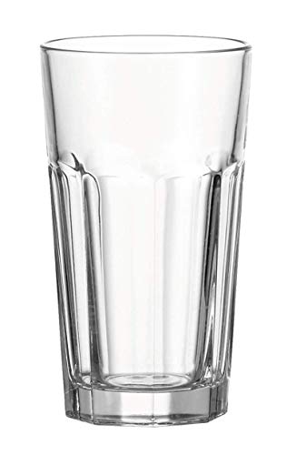 Leonardo Rock XL Trink-Gläser, 4er Set, spülmaschinenfeste Longdrink-Gläser, Trink-Becher aus Glas im klassischen Stil, Getränke-Set, 540 ml, 013384 von LEONARDO HOME