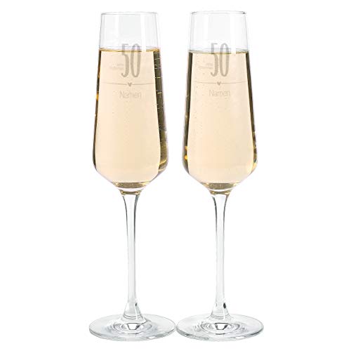 Leonardo Sektgläser zur Goldenen Hochzeit mit Gravur zum Anstoßen auf 50 gemeinsame Jahre Leonardo Sektgläser zur Goldenen Hochzeit mit Gravur zum Anstoßen auf 50 gemeinsame Jahre von LEONARDO HOME