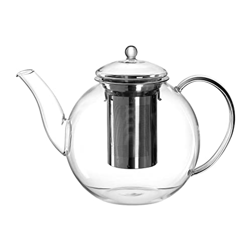 Leonardo Teekanne Limited, 1,6 Liter, Kanne aus Glas mit integriertem Teesieb aus Edelstahl, Spülmaschinenfeste Tee-Kanne von LEONARDO HOME