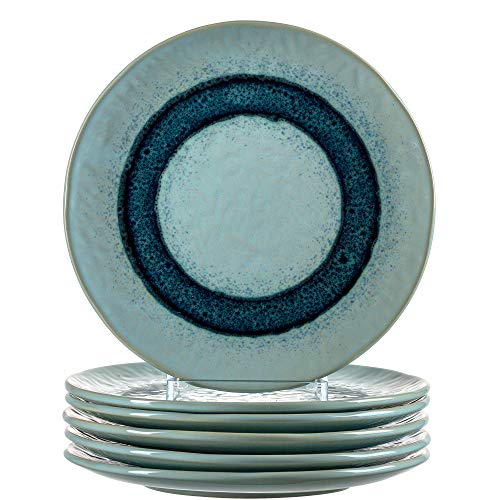 LEONARDO HOME 018544 MATERA 6er Set Teller, Keramik, blau von LEONARDO HOME