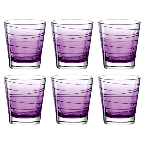 LEONARDO HOME 026843 Trinkglas VARIO STRUTTURA 6er-Set 250 ml violett, Glas, Lila von LEONARDO HOME