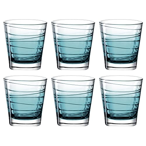 LEONARDO HOME 026839 Trinkglas VARIO STRUTTURA 6er-Set 250 ml türkis, Glas von LEONARDO HOME