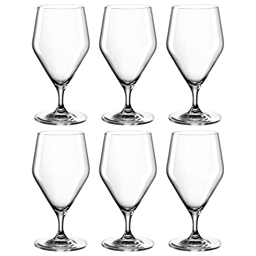 Leonardo Wasserglas Twenty 4, 6-er Set, 330 ml, spülmaschinenfest, Teqton-Kristallglas, 066550 von LEONARDO HOME