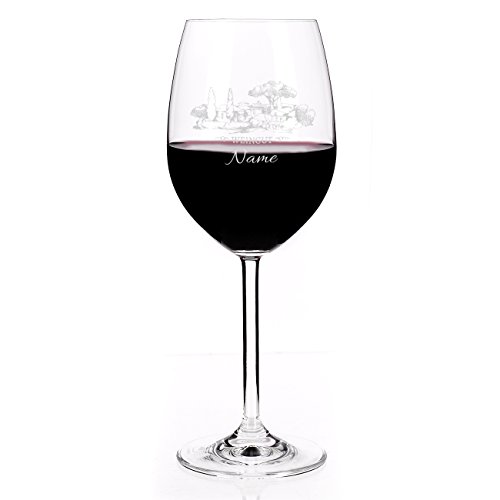 Leonardo Weinglas mit Gravur des Wunschnamen mit Weingut Motiv - Geschenkidee für Weintrinker von LEONARDO HOME