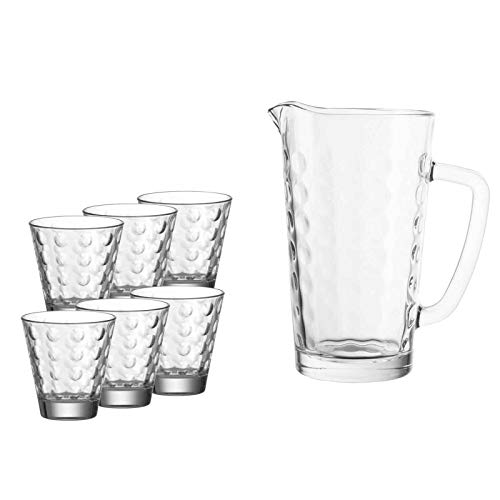 Set 7 tlg. Krug Ciao Optic + 6 WH Becher Ciao Optic von LEONARDO HOME