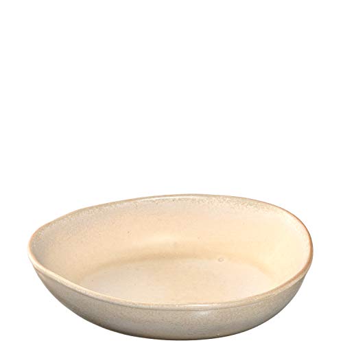 Leonardo Noli Keramik Schalen-Set, mikrowellengeeignet, spülmaschinenfeste Keramik-Schüsseln, 6-teilig, beige matt, oval, 850 ml Volumen, 054645 von LEONARDO HOME