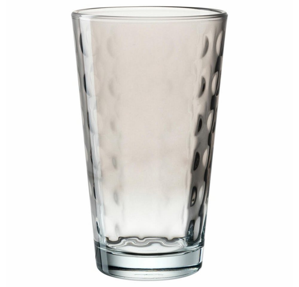 LEONARDO Becher Optic, Grau, 540 ml, Kalk-Natron-Glas von LEONARDO