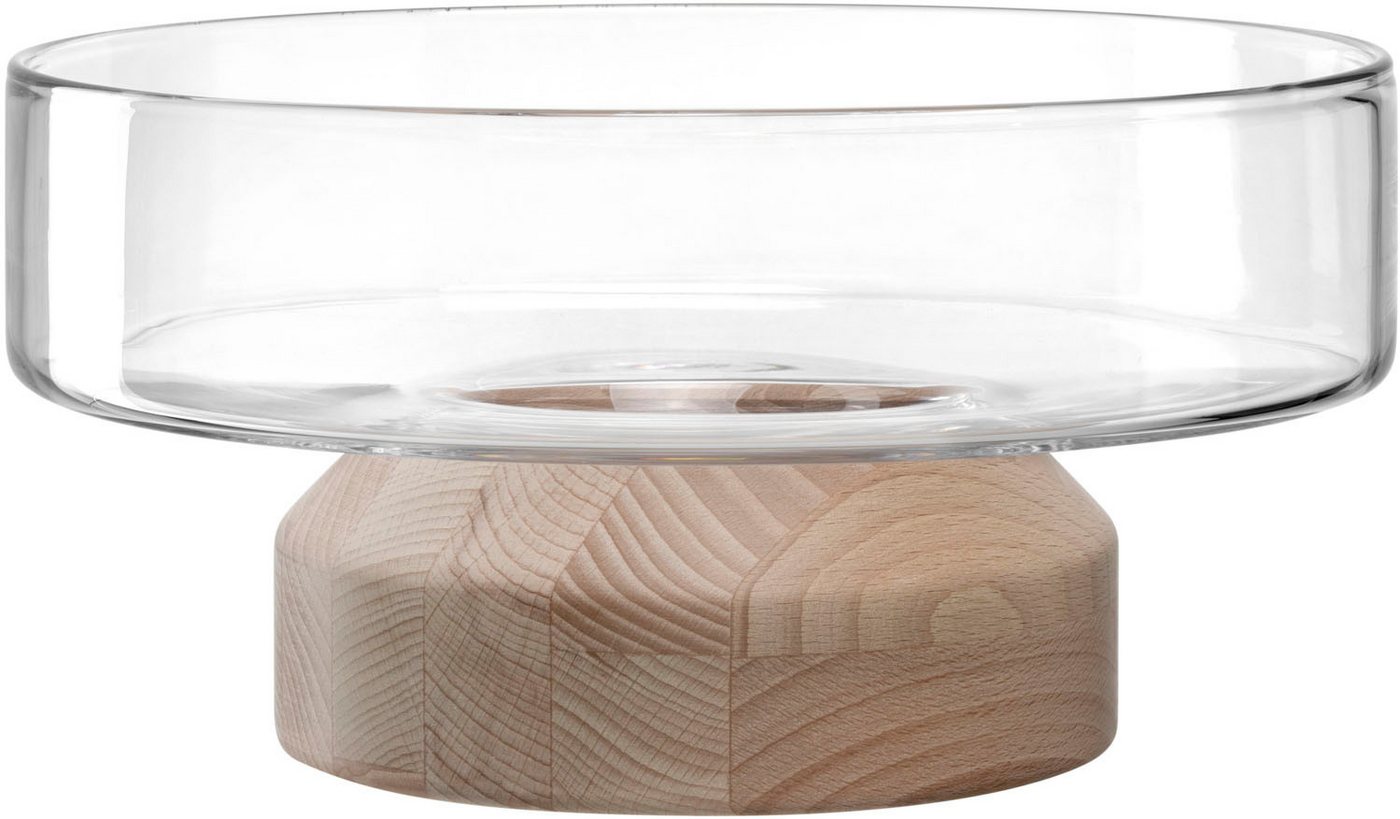 LEONARDO Dekoschale Schale LEGNO 27 cm auf Holzsockel (1 St) von LEONARDO