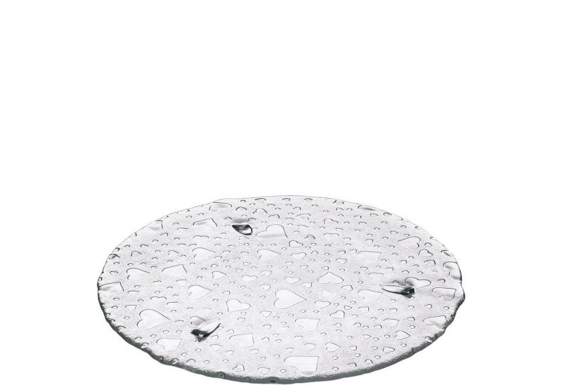 LEONARDO Dekotablett Tortenplatte LEONARDO HEART D 34 cm transparent von LEONARDO
