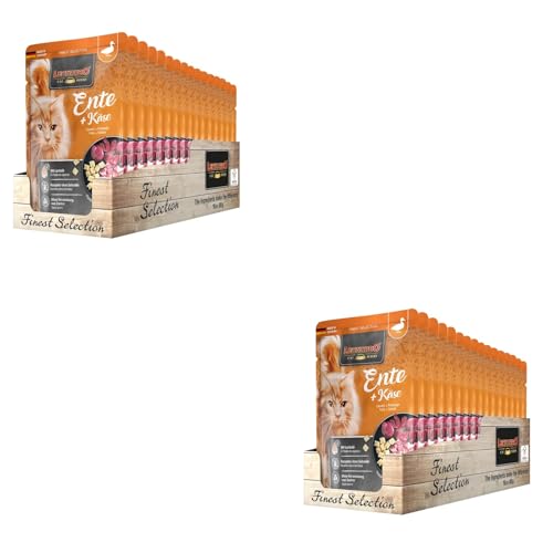LEONARDO Finest Selection Ente & Käse | Doppelpack | 2 x 16 x 85 g | Nassfutter für ausgewachsene Katzen | In praktischen Einzelportionen | Enthält wertvolles Lachsöl LEONARDO Finest Selection Ente & Käse | Doppelpack | 2 x 16 x 85 g | Nassfutter für ausgewachsene Katzen | In praktischen Einzelportionen | Enthält wertvolles Lachsöl von Leonardo