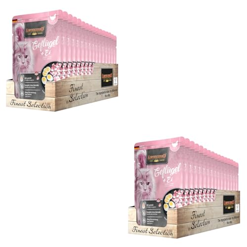 Leonardo Finest Selection Geflügel & Ei | Doppelpack | 2 x 16 x 85 g | Nassfutter für ausgewachsene Katzen | In praktischen Einzelportionen | Mit wertvollem Lachsöl Leonardo Finest Selection Geflügel & Ei | Doppelpack | 2 x 16 x 85 g | Nassfutter für ausgewachsene Katzen | In praktischen Einzelportionen | Mit wertvollem Lachsöl von Leonardo