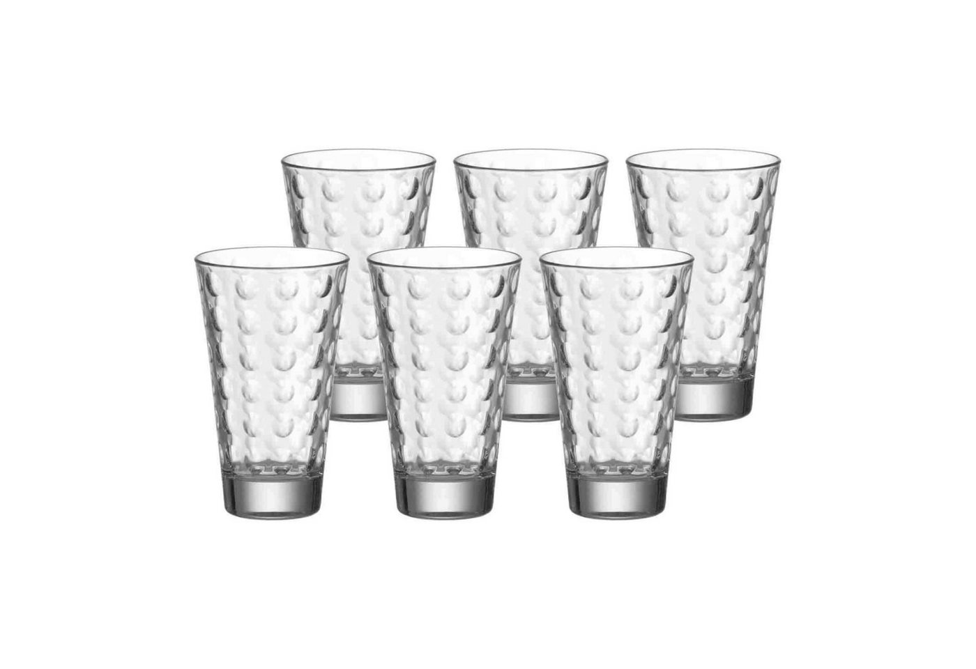 LEONARDO Glas Optic Trinkgläser 200 ml 6er Set, Glas von LEONARDO