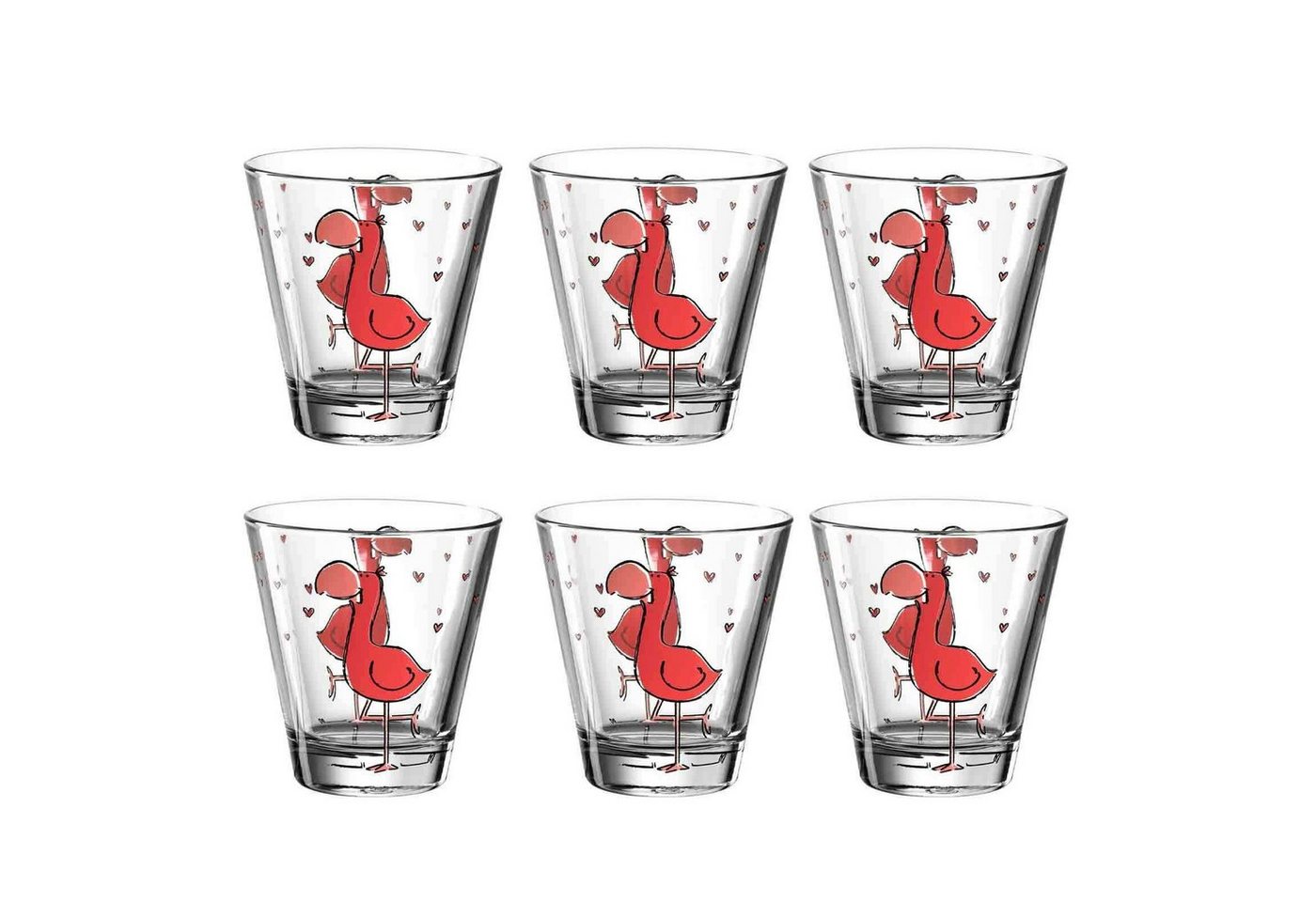 LEONARDO Kinderbecher Bambini Kinderbecher 215 ml 6er Set, Glas von LEONARDO