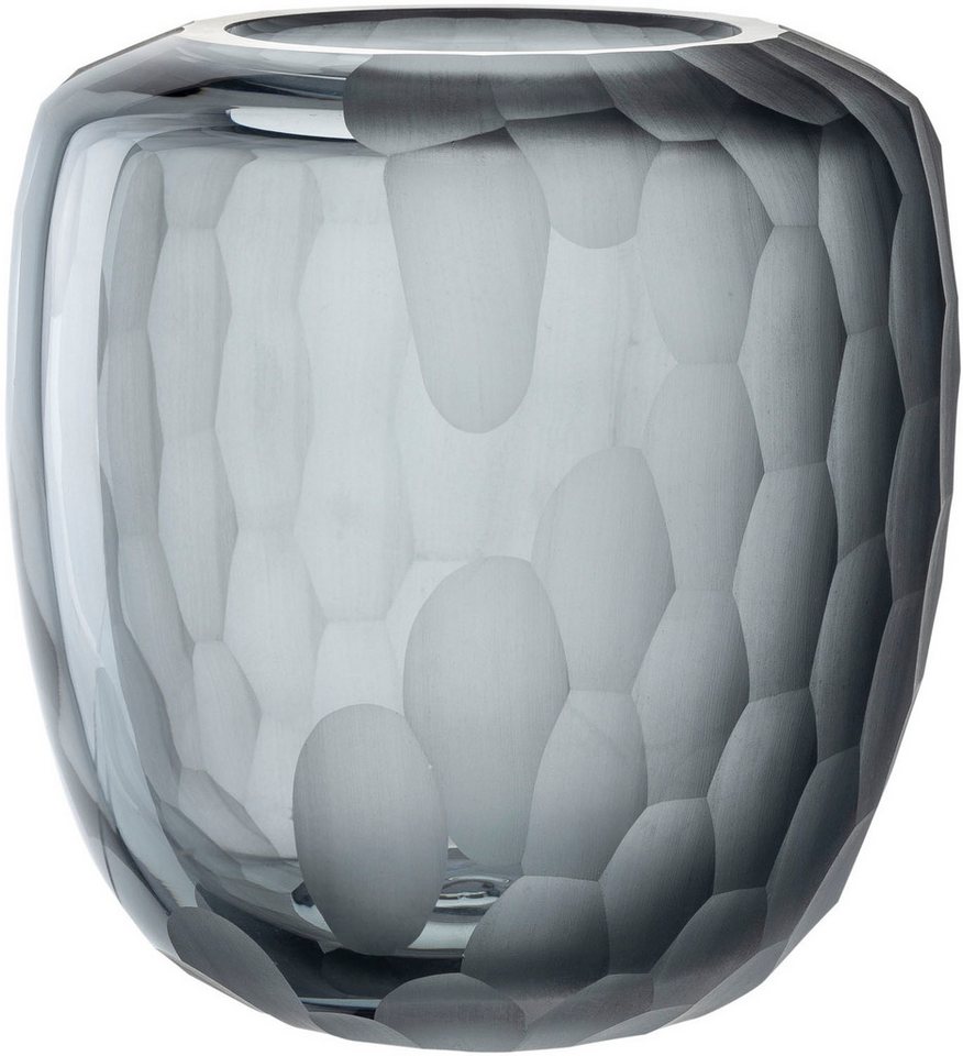 LEONARDO Tischvase Dekovase BELLAGIO (1 St), aus Glas, anthrazitfarben, handgefertigt von LEONARDO