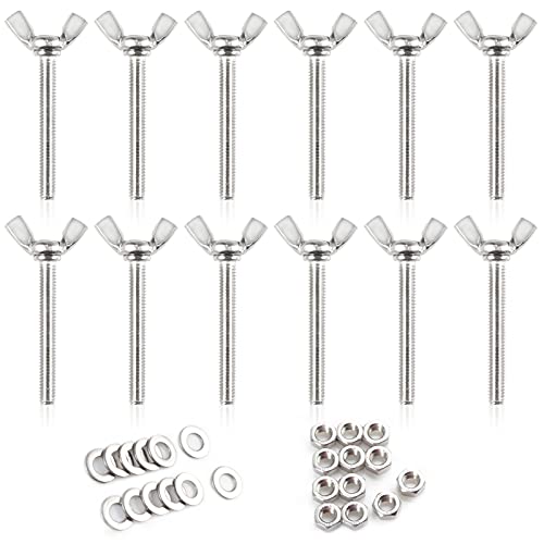 LEONTOOL 12 Stück Flügelschraube mit Flügelmutter M6 x 45 mm 304 Edelstahl LEONTOOL 12 Stück Flügelschraube mit Flügelmutter M6 x 45 mm 304 Edelstahl von LEONTOOL