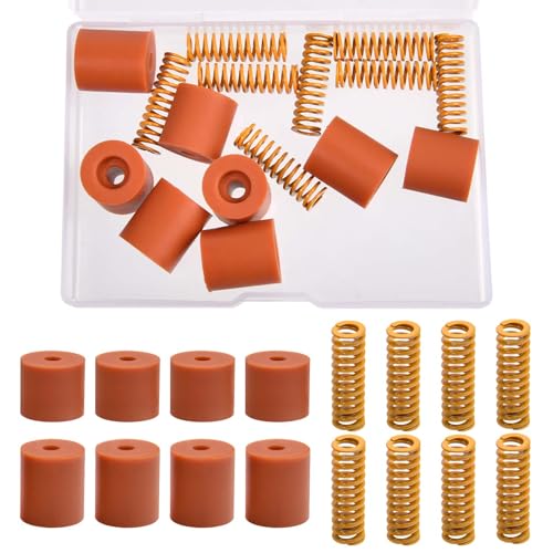 LEONTOOL 3D-Drucker, Heizbettnivellierteile, Silikonsäule, solide Betthalterung 18 mm, 16 mm, 16 Stück, stabiles Heizbettwerkzeug für Cr-10 Ender 3 Bottom Connect von LEONTOOL