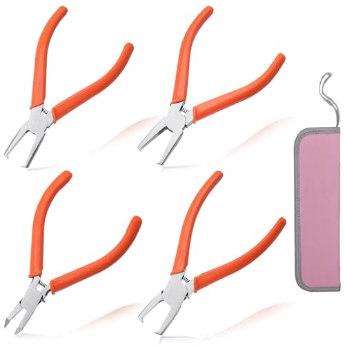 LEONTOOL 4 kleine Sets von bündigen Zangen, Spitzschneider für Ingenieure, geneigt, 38 und 90 °, Schneidezange mit langer Nase, sehr scharf, für Modelle zur Herstellung von elektronischem Schmuck LEONTOOL 4 kleine Sets von bündigen Zangen, Spitzschneider für Ingenieure, geneigt, 38 und 90 °, Schneidezange mit langer Nase, sehr scharf, für Modelle zur Herstellung von elektronischem Schmuck von LEONTOOL