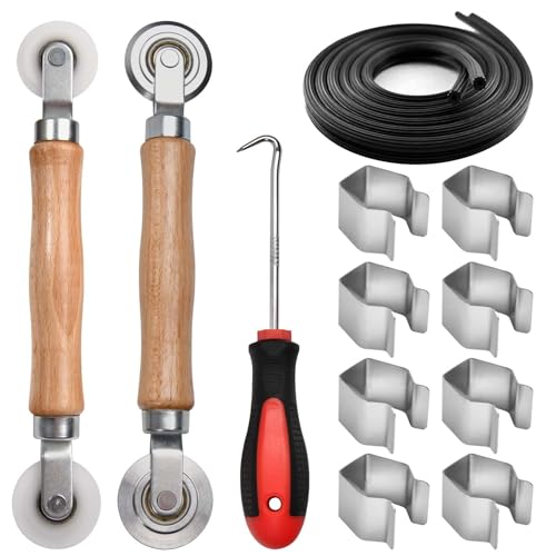 LEONTOOL 5-in-1 Bildschirmrollen-Werkzeug, Stahl- und Nylon-Räder mit Kugellager, 9,8 m, Spline-Entfernungshaken, Clips, Fenster-Reparatur-Set für die Installation und den Austausch von Fenstern LEONTOOL 5-in-1 Bildschirmrollen-Werkzeug, Stahl- und Nylon-Räder mit Kugellager, 9,8 m, Spline-Entfernungshaken, Clips, Fenster-Reparatur-Set für die Installation und den Austausch von Fenstern von LEONTOOL