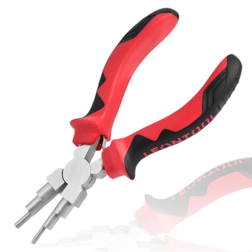 LEONTOOL 6 in 1 Kugelzange, 3 mm bis 10 mm, Zange zum Locken und Biegen von Draht für die Schmuckherstellung, Rundzange 6 Stufen für Schnallen, Haken, Verbindungsringe LEONTOOL 6 in 1 Kugelzange, 3 mm bis 10 mm, Zange zum Locken und Biegen von Draht für die Schmuckherstellung, Rundzange 6 Stufen für Schnallen, Haken, Verbindungsringe von LEONTOOL