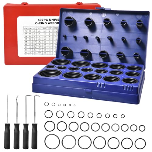 LEONTOOL 826 Stück Universal SAE und Metric Gummi O Ringe Kit O Ring Sortiment in 2 Boxen mit 4 Stück Pick und Haken für Automotive Sanitär Wasserhahn Reparatur Hydraulik Schlauch Luft und Gas LEONTOOL 826 Stück Universal SAE und Metric Gummi O Ringe Kit O Ring Sortiment in 2 Boxen mit 4 Stück Pick und Haken für Automotive Sanitär Wasserhahn Reparatur Hydraulik Schlauch Luft und Gas von LEONTOOL