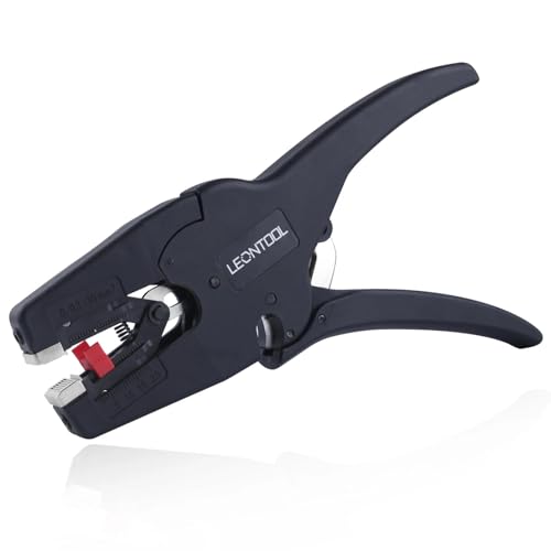 LEONTOOL Automatisches Abisolierwerkzeug 2 in 1 mit Cutter für 32-7 AWG starke und verseilte Drähte für Automobil, Elektronik, Profis und Heimwerker von LEONTOOL