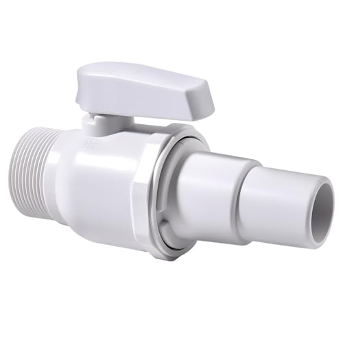 LEONTOOL Econoline 2-Wege-Kugelventil, Ersatz für Pool-Absperrventil, 1,5 Zoll MIP x 1,5 Zoll - 1,25 Zoll, SP0729, korrosionsfreies ABS-Kunststoffventil für Hayward Poolfilter LEONTOOL Econoline 2-Wege-Kugelventil, Ersatz für Pool-Absperrventil, 1,5 Zoll MIP x 1,5 Zoll - 1,25 Zoll, SP0729, korrosionsfreies ABS-Kunststoffventil für Hayward Poolfilter von LEONTOOL