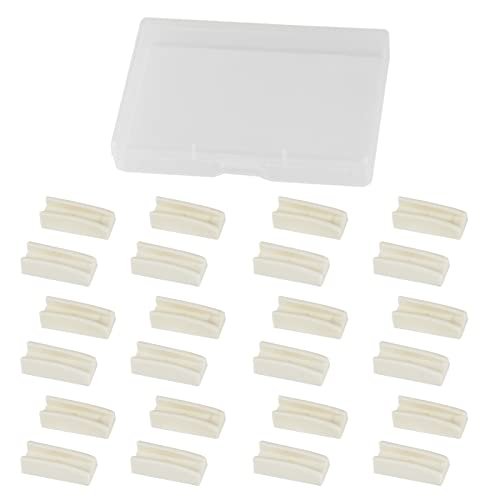 LEONTOOL Flachzange, Ersatzspitzen mit Aufbewahrungsbox, 12 weiße Nylon-Kunststoffzangen, Ersatzbacken für Schmuckherstellung, Zangen, Brillenarme, Rahmenzange, Schmuckherstellungswerkzeug von LEONTOOL
