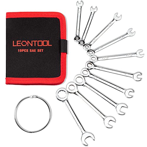 LEONTOOL Mini-Schraubenschlüsselsatz, 10-teiliges SAE-Schraubenschlüssel-Set, rostbeständige Chromoberfläche, ideal für Automobil, Industrie, Zuhause, Hobby, Silber LEONTOOL Mini-Schraubenschlüsselsatz, 10-teiliges SAE-Schraubenschlüssel-Set, rostbeständige Chromoberfläche, ideal für Automobil, Industrie, Zuhause, Hobby, Silber von LEONTOOL