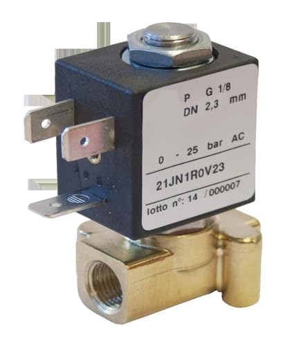 2/2-Wege N//C Direktwirkend G1/8" AC230V AC 120V 25bar Wasser Luft Dampf Allzweck-Magnetventil(DN2.0mm,G_AC 230V 50HZ) von LEOTNNDQ