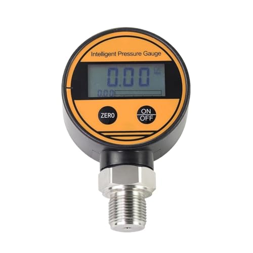 LEOTNNDQ Druckmessgerät 0-16/60/400bar Vakuummeter Controller -100KPa Verteiler Digital Manometer Hydraulische G1/4 stecker(1-2NPT Thread,0-4bar) von LEOTNNDQ