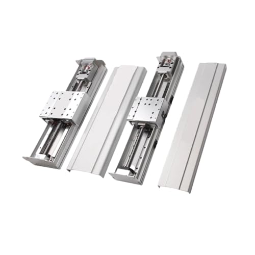 LEOTNNDQ [QMF100-60SevoBracket] 1 stücke 100~130mm Breite Vollständig Geschlossenen Modul Linearführungsschiene Staub Abdeckung Schiebe Tisch 100-1000mm Hub SFS1605/1610 XY/Z Achse(700mm SFU1610) von LEOTNNDQ