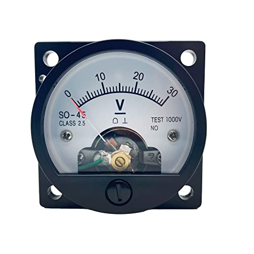 LEPEVNEY Analoges Messgerät, Voltmeter, Messgerät, SO-45, rund, Strommessung, Amperemeter, DC 30 V LEPEVNEY Analoges Messgerät, Voltmeter, Messgerät, SO-45, rund, Strommessung, Amperemeter, DC 30 V von LEPEVNEY