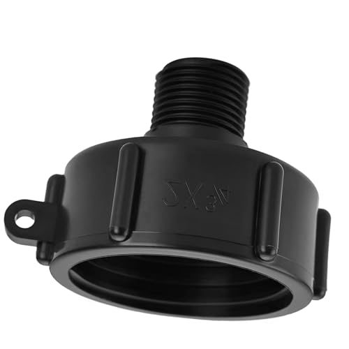 LEPEVNEY IBC Tote-Adapter, Lebensmittelqualität, auslaufsicher, 5,1 cm Grobgewinde x Außengewinde x 1,9 cm G-Schlauch, S60 x 16,5 cm von LEPEVNEY