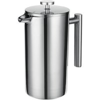 French Press 304 Edelstahl Thermokaffeemaschine Teebereiter 800 ml 3 Filter Anti-Verbrühungsgriff Rostfreie Kaffeepresse, Silber von LEPMERK