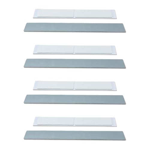 LEPOTEC Unterschrankleuchten Magnetstreifen 4PCS - Ersatzmagnetstreifen mit Kleberückseite für Unterschrankleuchten, Schwarz, LMS01-4 von LEPOTEC